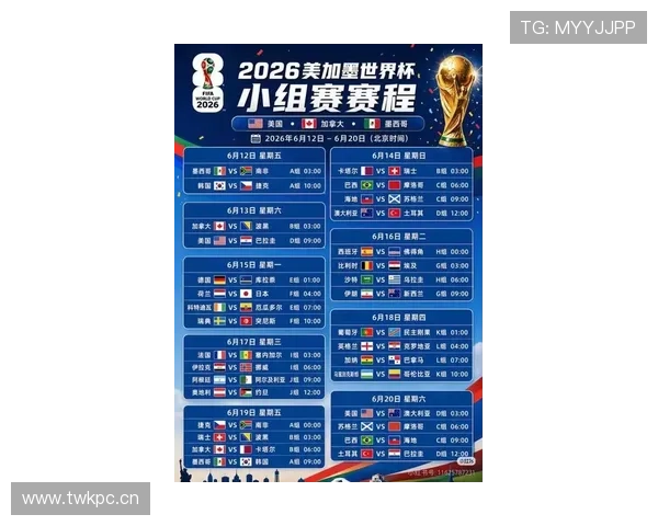 巴西男足2026世界杯小组赛赛程时间